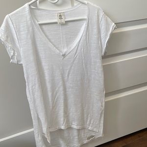 Free People distressed white tee